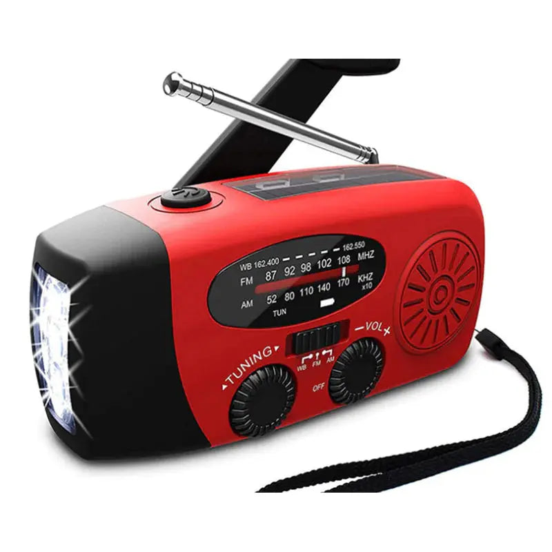 Solar Hand Crank USB Charging Radio Flashlight ZenBird Store
