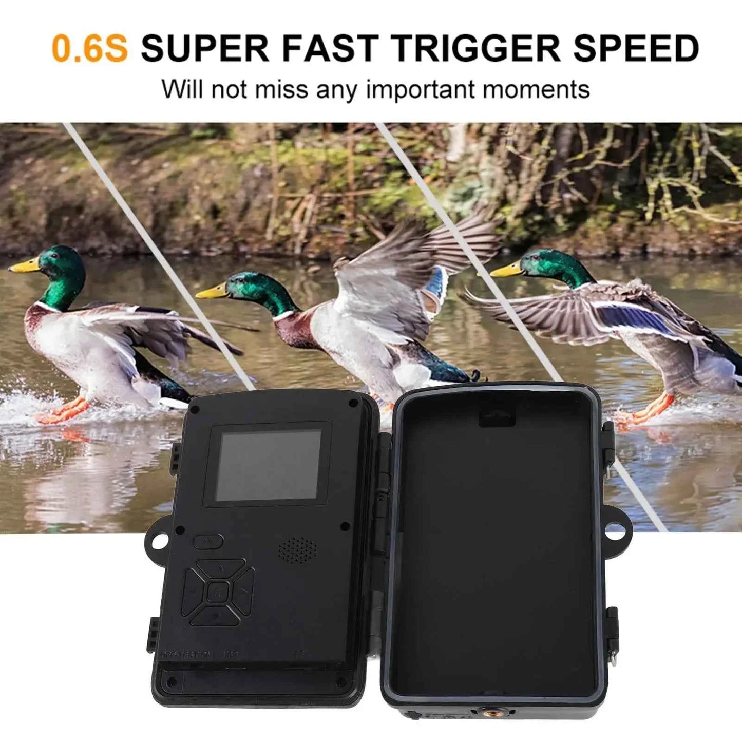 1080P LCD 16MP Hunting Trail Camera Infrared Night Vision IP66 Waterproof Motion Activated Photo Animal Observation Camera
