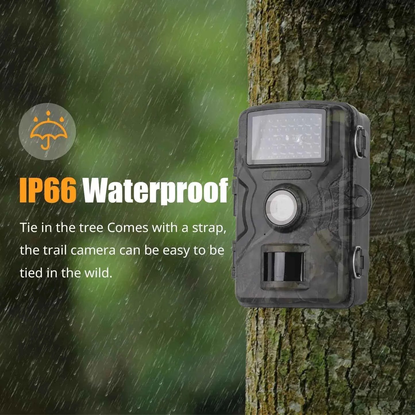 1080P LCD 16MP Hunting Trail Camera Infrared Night Vision IP66 Waterproof Motion Activated Photo Animal Observation Camera